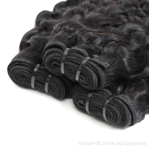 brazilian hair bundles with closure water wave 9A nice quality virgin human hair weave with lace closure 8"-28" no shedding